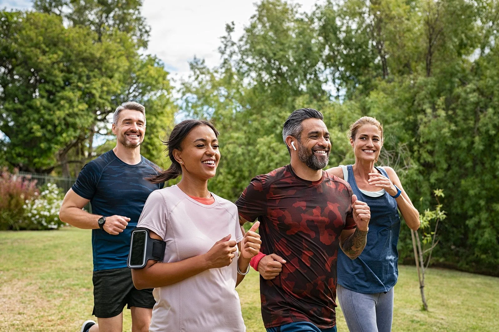 Photo of a group running representing people engaging in healthy, social activities which can be a huge benefit for your mental health. If you’re looking for more mental health support in the Austin, TX area I offer eating disorder treatment, therapy for life transitions, counseling for anxiety & trauma therapy. 